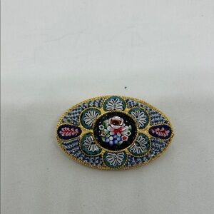 Micro mosaic Brooch from Italy